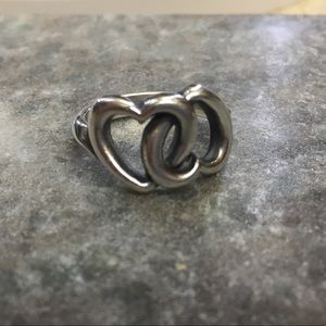 James Avery linked hearts ring